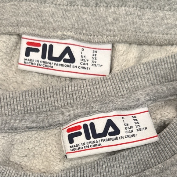 FILA’s  Gray Track Pants Jogger & Sweatshirt set Sz XS - Picture 9 of 11